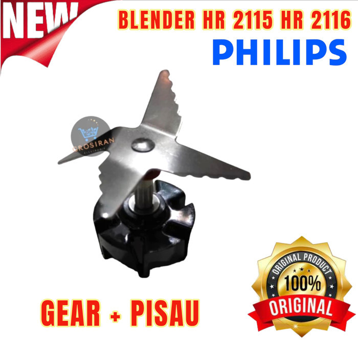 Anand Philips Blender Pisau + Karet HR2115 HR2116 HR 2115 2116 Sparepart - GEAR + PISAU