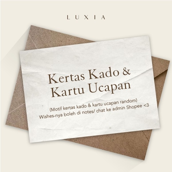 

TAMBAHAN KARTU UCAPAN & KERTAS KADO