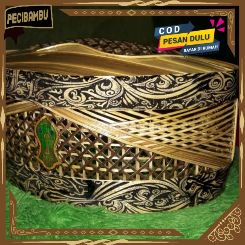 [SALE][HOT] PECI BAMBU PECI ANTIK PECI UNIK KOPIAH BATIK SONGKOK BAMBU KERAJINAN BAMBU KOPIAH BAMBU 