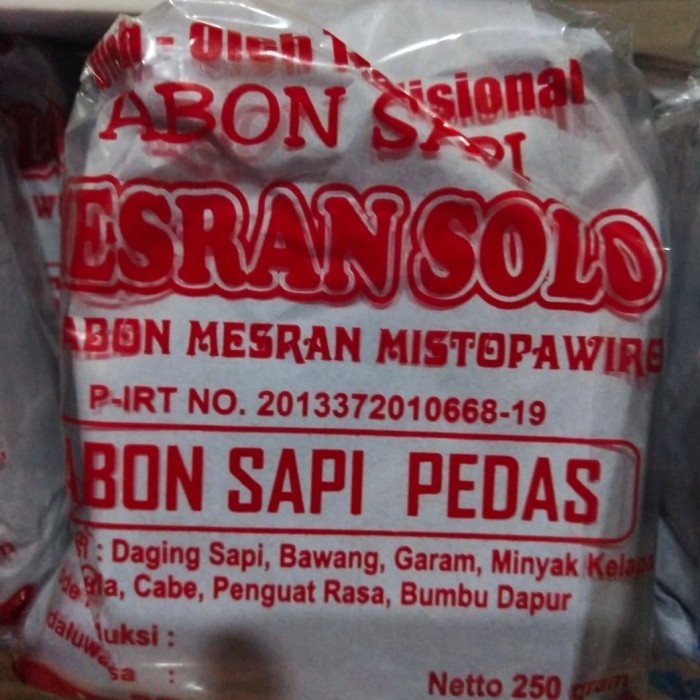 

Abon Sapi MESRAN Solo - Manis