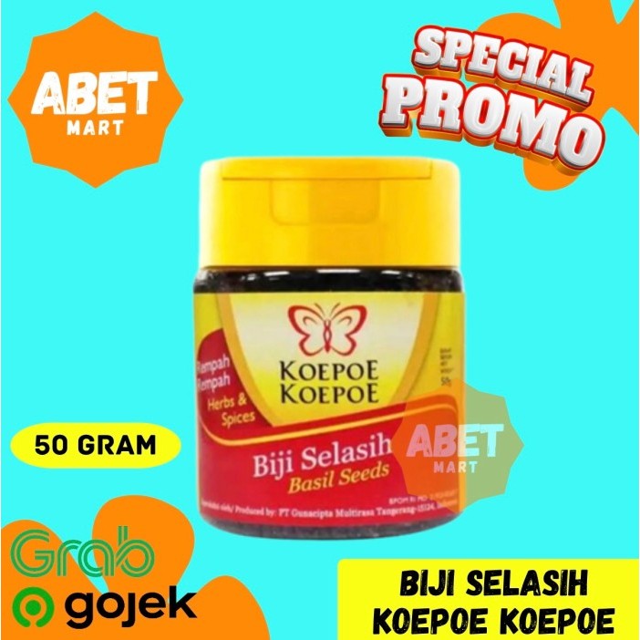 

Biji Selasih Koepoe Koepoe 50Gr - 50 Gram Kupu Kupu Basil Seed Telur Kodok Minuman Sehat Murah Pak Pcs Dus