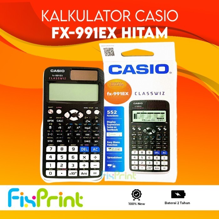 

Kalkulator Casio FX-991EX FX991ex FX 991ex FX-991CW Hitam Scientific Calculator Ilmiah Hitam New Original Bergaransi Resmi