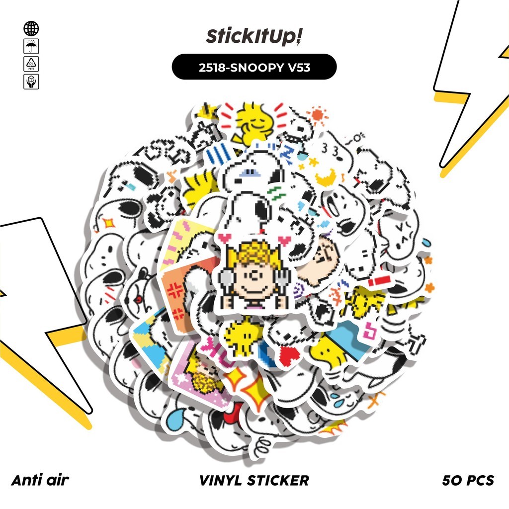 

COD✨ 50 Pcs Stiker SNOOPY V53 Lucu Anti Air Untuk Dekorasi Notebook Sepeda Skateboard Handphone DIY
