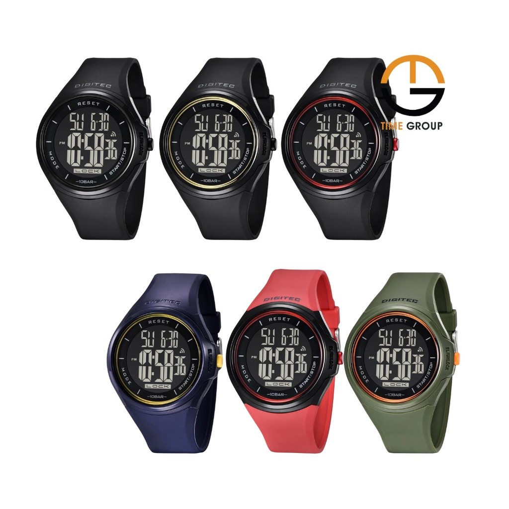 JAM TANGAN PRIA DIGITEC DS-8086T DS8086 DIGITAL RUBBER STRAP ORIGINAL