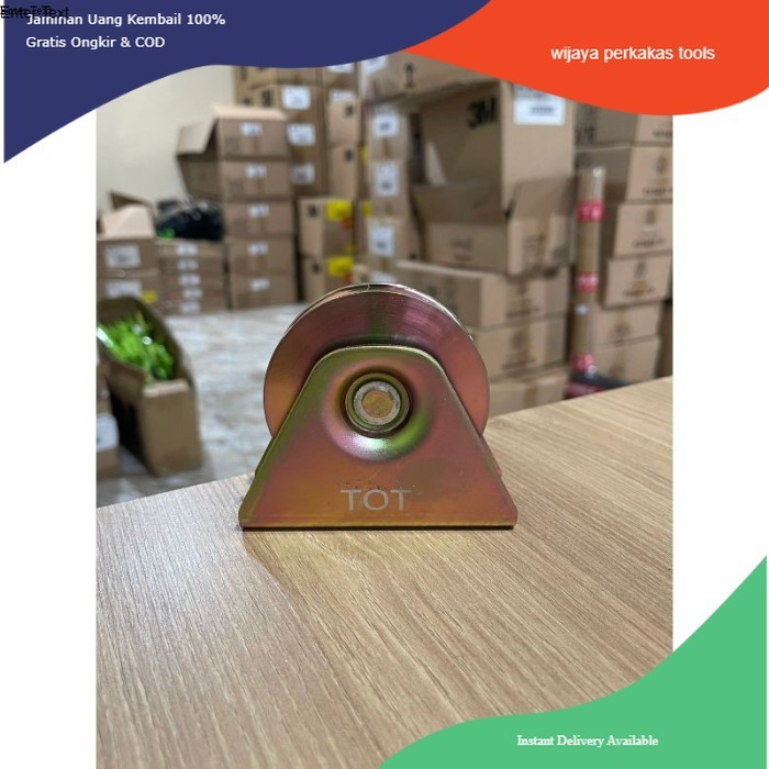 tot roda Gerbang pagar Roda pagar rumah model U 80 mm Roda besi pagar roda