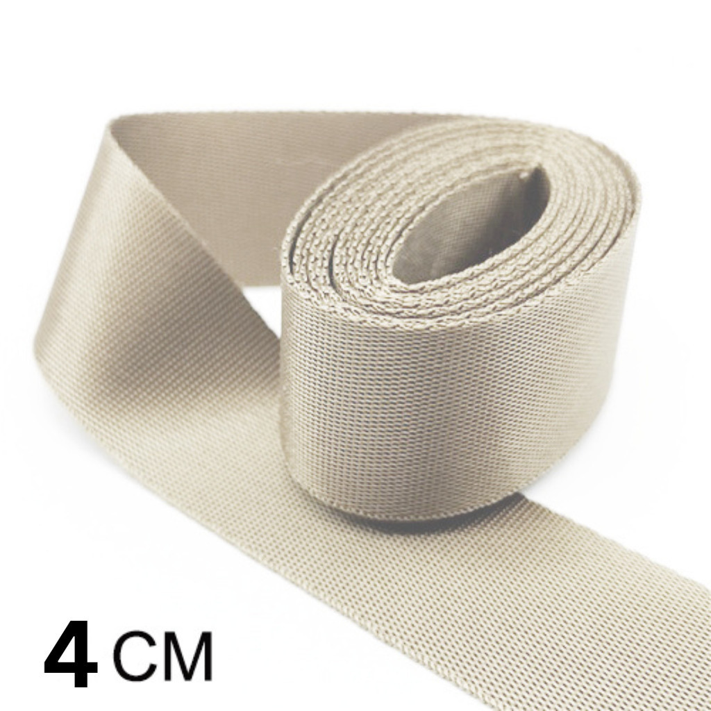 Aksesoris Tas Tali Bisban / Webbing Nylon (PUTIH) 4 cm (HALUS - IMPORT) - Aksesoris Tas