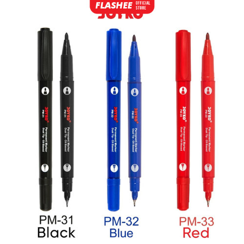 

Flashee Permanent Marker Dual Tip PM31-33 Spidol Permanen Alat Tulis Multifungsi