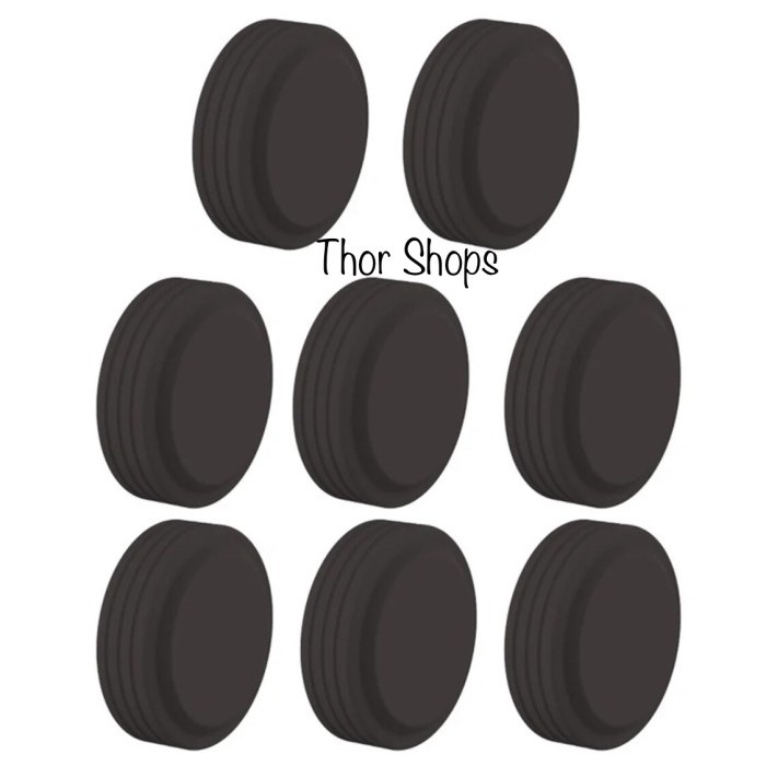 

Hodaal 8 pcs karet pelindung roda koper silicone wheel protector cover - Hitam
