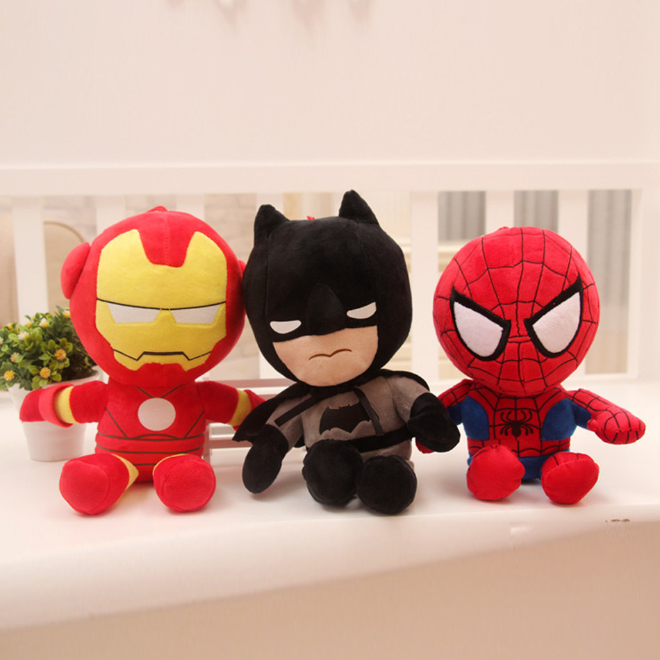 

27cm Disney Marvel Avengers Soft Stuffed Hero Captain America Iron Man Spiderman Plush Toys Movie Dolls Christmas Gifts for Kids