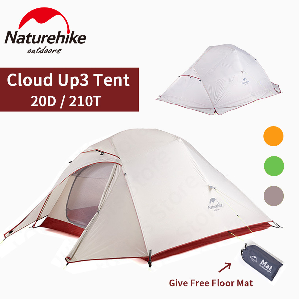 Naturehike Cloud Up 3 Tent Upgrade Outdoor Portable Camping 3 Persons Outdoor Ultralight Hiking Tent