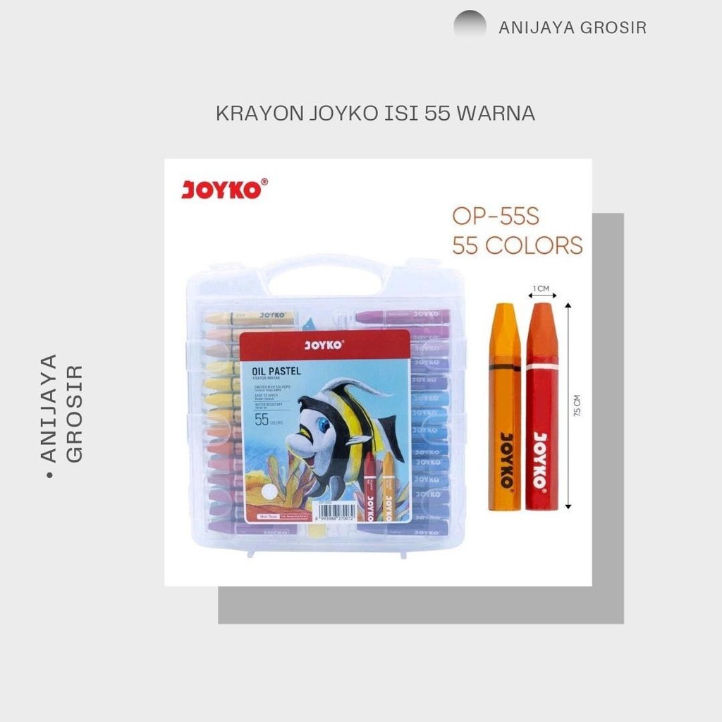 

Krayon Joyko Isi 55 Warna - Alat Tulis - Stationery Mewarnai