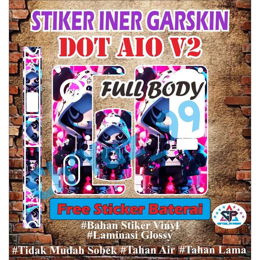 

STICKER PELINDUNG DOT, STICKER VINYL GLOOSY+LAMINASI FULL BODY