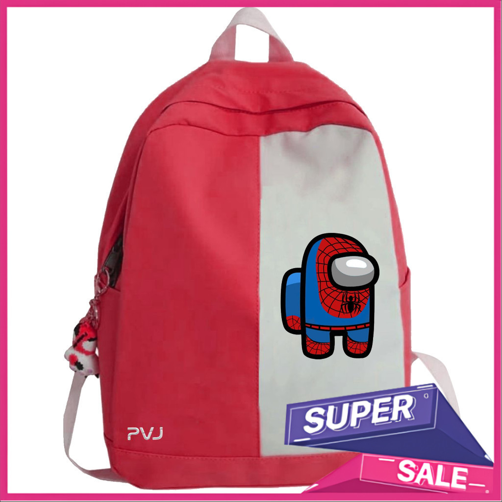 HK Tas Ransel Motif Spiderman - Among Us Tas Anak Laki Laki Fashion Kids A1 93
