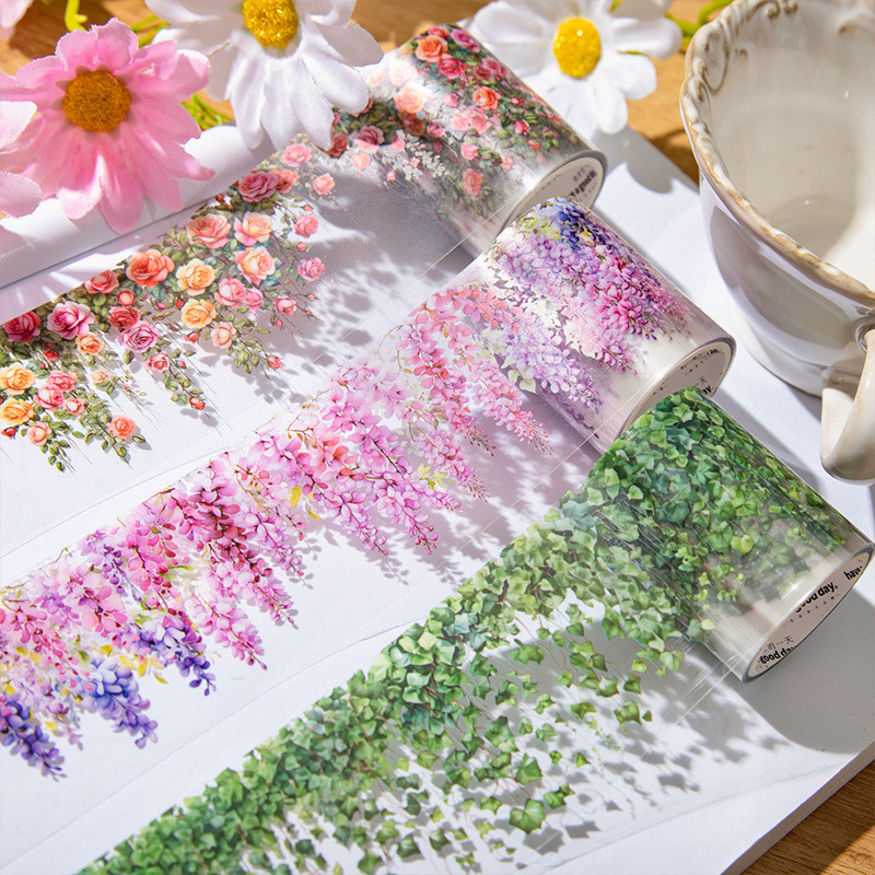 

5*200cm 1roll INS Fresh vine theme PET tape Stickers Adhesive Diy Scrapbooking Diary Scrapbooking Collage material Scrapbooking