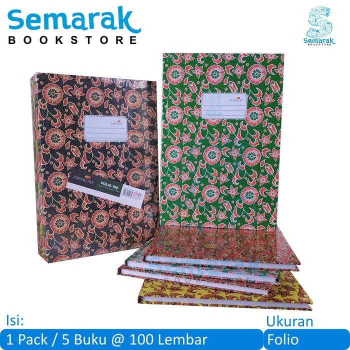 

AHHA Buku Tulis Paperline Hard Cover Folio [1 Pack / 5 Buku @ 100 Lembar]