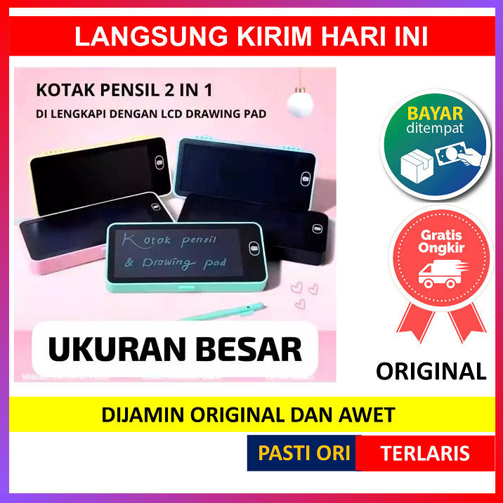 

XIMAX - KOTAK PENSIL DRAWING WRITING LCD TULIS GAMBAR CASE 2 IN 1 PAPAN KREATIF ANAK SEKOLAH PAD - langsung kirim