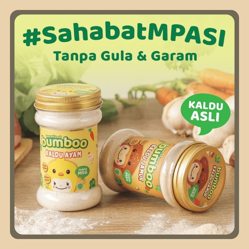 

Barefood MPASI - Bumboo Kaldu Anak MPASI (NO MSG, Tanpa Garam & Gula) & Keju Bubuk Asli (Sumber Lemak & Protein)