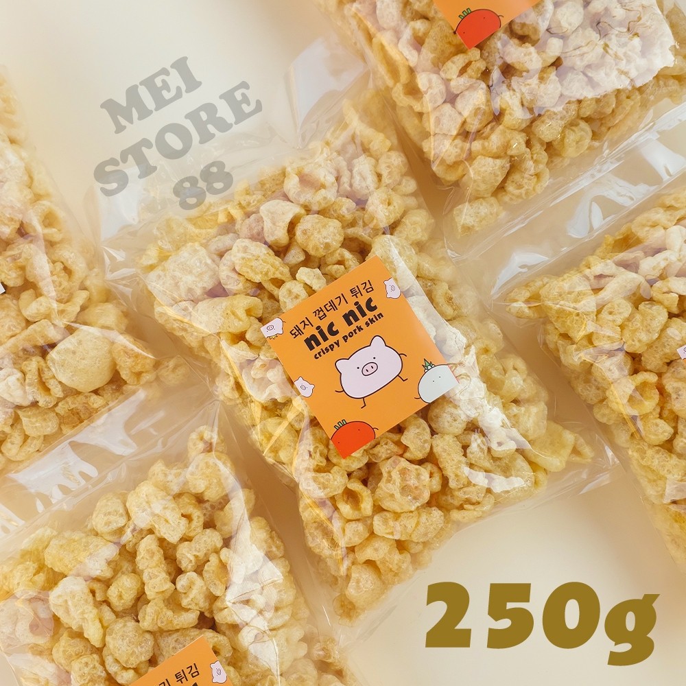 

New Kerupuk Kulit Babi Nic Nic 250 Gram Snack Cemilan KerubiPremium
