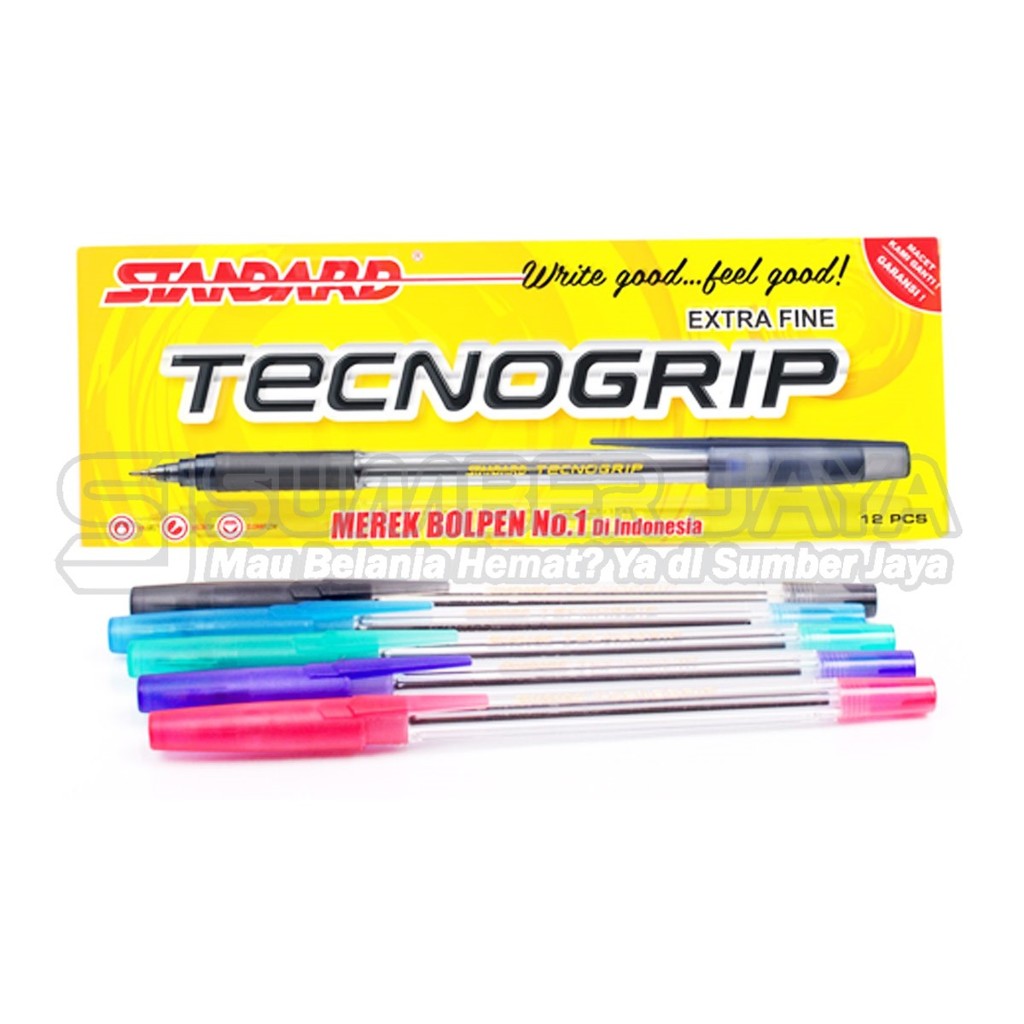 

Ballpoint Standart TECNOGRIP 0.4mm Extra Fine Pulpen Pena 1 PCS Warna Hitam
