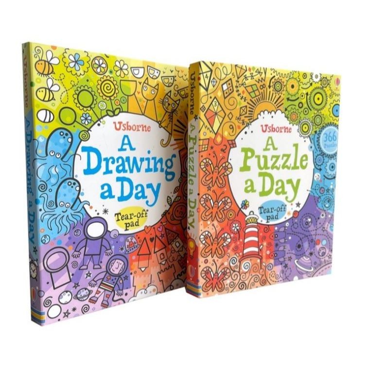 

LittleBookLand Buku A Drawing a Day, A Puzzle a Day / Buku Acticities Tear-Off Pad