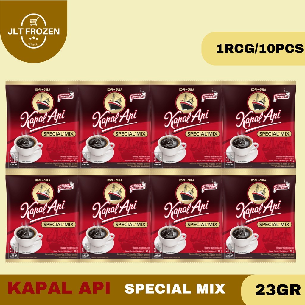 

Kopi Kapal Api Special Mix 23g - 1 RCG/10 PCS / Kopi Bubuk Instan / Coffe / Kopi Hitam