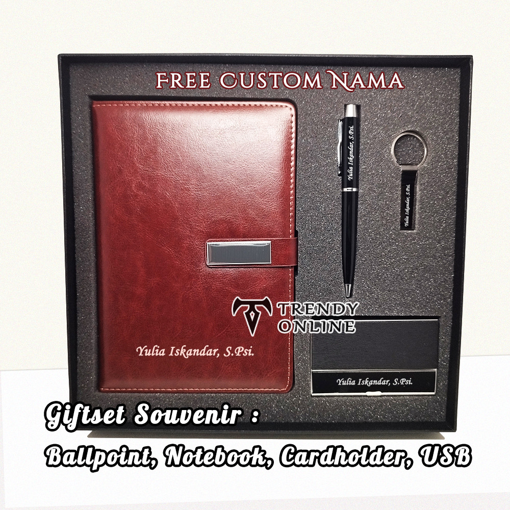 

Gift set, Hampers, Souvenir Buku Ballpoint, set hadiah Notebook Pulpen, Giftset Exclusif Buku Pulpen Usb Flashdisk