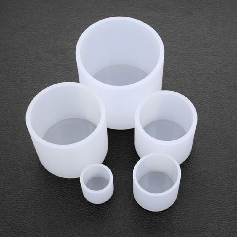 

1PC Cylindrical Candle Mould Handmade Silicone Wax Modeling Small Craft Flower Planter Concrete Cement Clay Molds