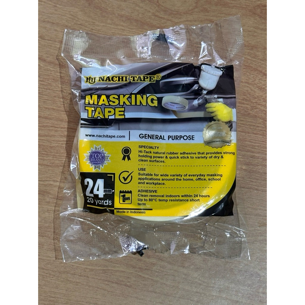 

Nachi Masking Tape/ Lakban Kertas 1inch [Per Rol]