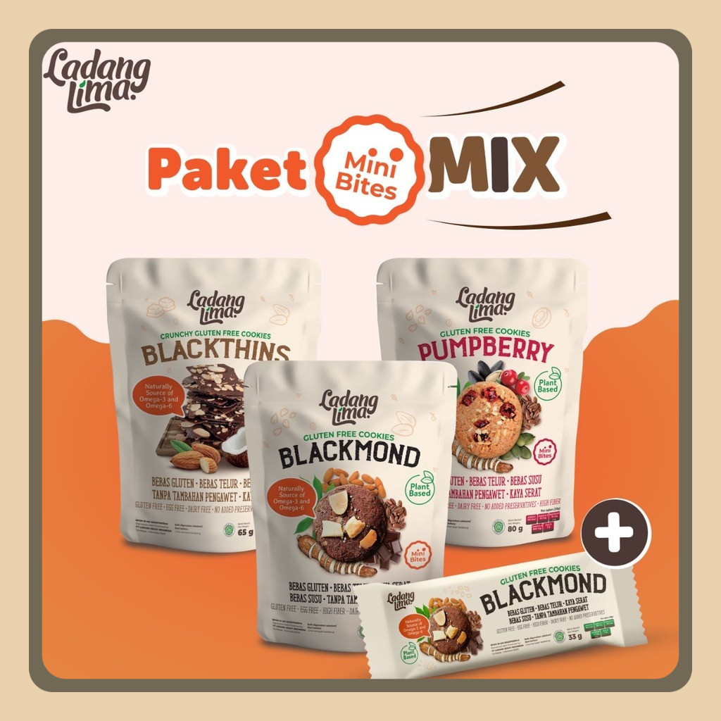 

Paket Mix Cookies Mini Bites & Blackmond Sachet 33g | Healthy Cookies With Protein
