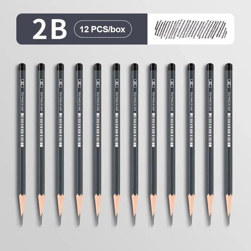 

12Pcs Drawing Sketching Pencil Set Wooden Professional Art Pencil Graphite Shading Pencils for Beginners Artists School Supplies