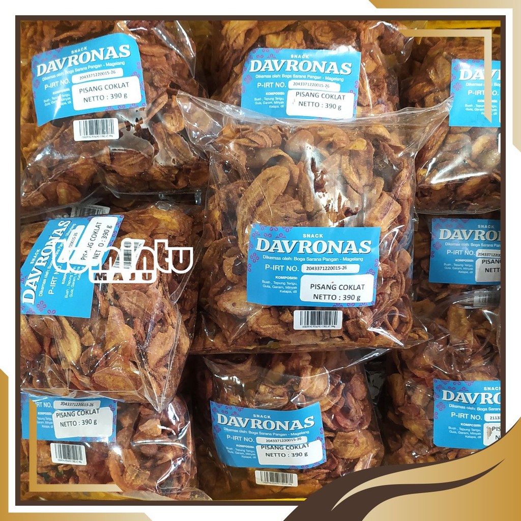 

KERIPIK PISANG COKLAT 290GR DAVRONAS / camilan, snack dan oleh-oleh khas Magelang