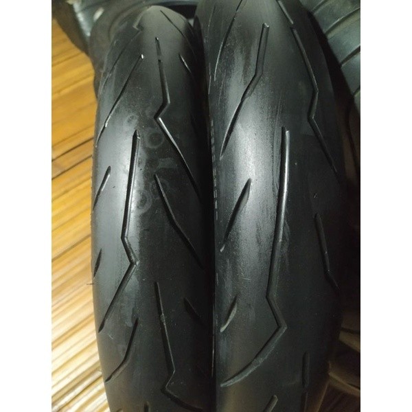 Sepasang ban PIRELLI DIABLO ROSSO 80/90-14 dan 90/90-14 Beat Vario Mio/ Ban metik ring 14 SEKEN UKIR