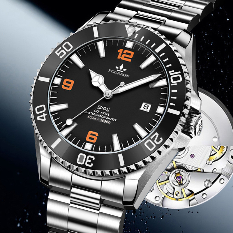 

Jam Tangan Kuarsa Kalender Transparan Tahan Air Imitasi Mekanis dengan Tali Baja untuk Pria yang Sedang Laris