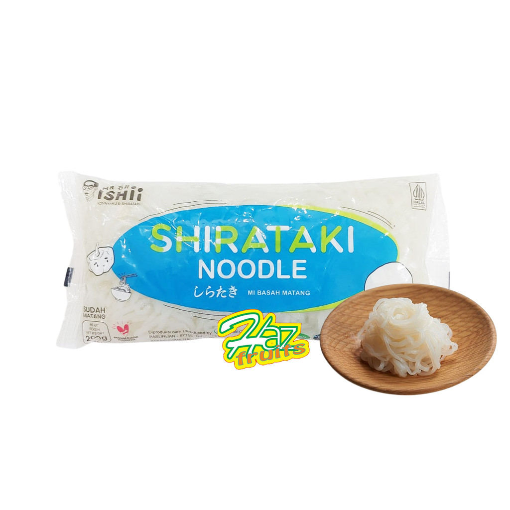 

Shirataki mie basah / green wet shirataki noodle/ishii shirataki 200gr