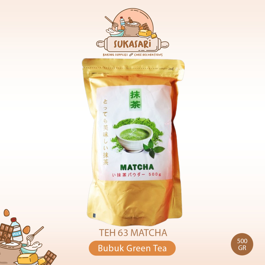 

Teh 63 Green tea powder 500gr bag matcha ocha bubuk green tea HALAL MUI