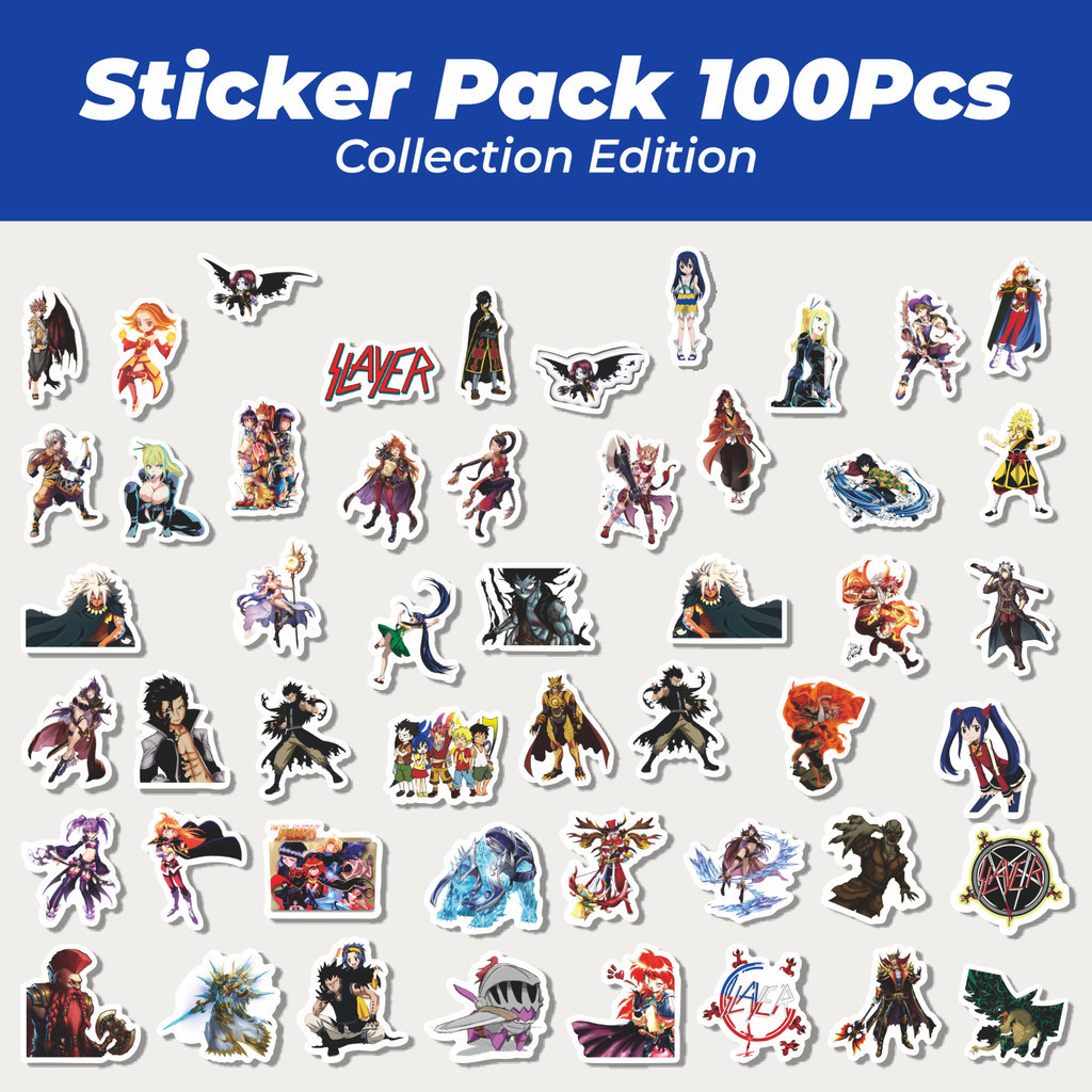 

Hot Sticker Anime Slayers Lucu Anti Air Stikers Berperekat Waterproof Sticker Decal Buat Motor Helm Buku Journal Koper Casing HP Laptop Botol Minum