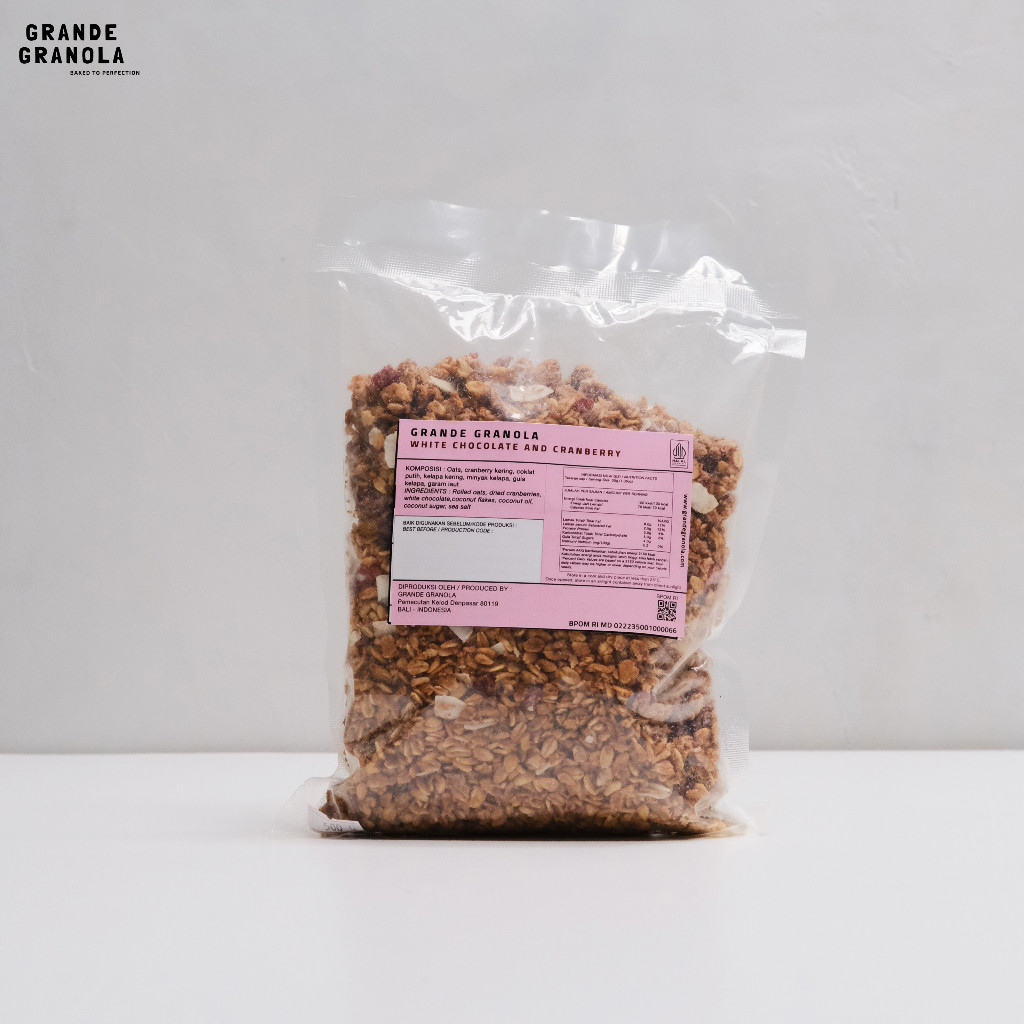 

Grande Granola White Chocolate Cranberry (500 Gr)