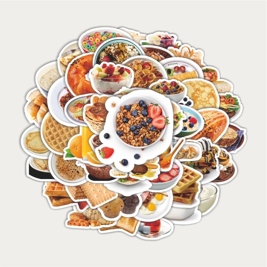 

Sticker Pack Sticker INS Style Breakfast Sticker | Sticker TUMBLR | Stiker LAPTOP KOPER HELM