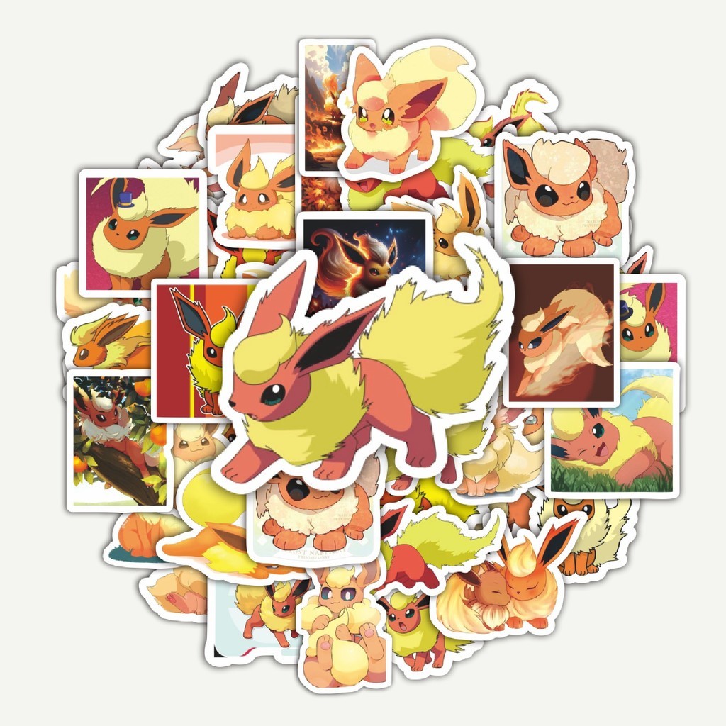 

Sticker Pack Stiker Kartun Pokemon Flareon | Sticker TUMBLR | Stiker LAPTOP KOPER HELM