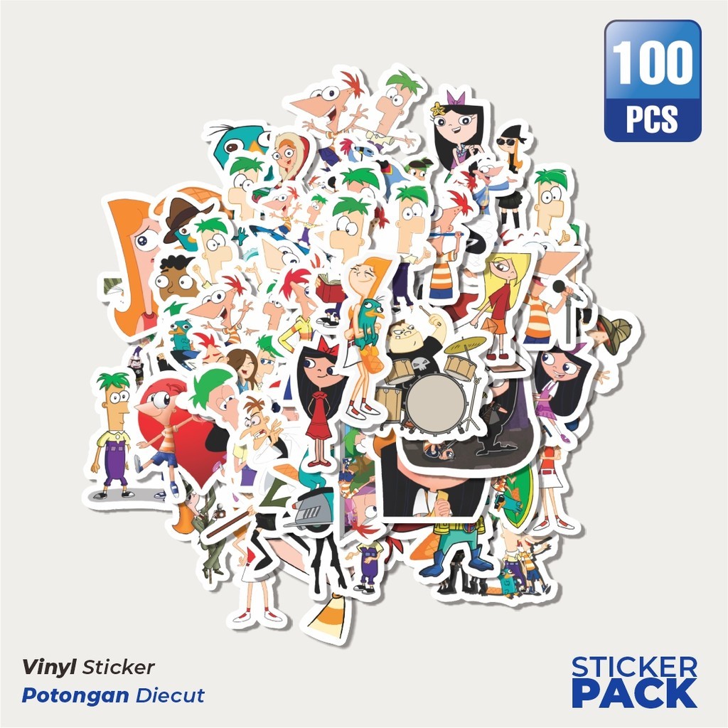 

Stiker Vinyl Sticker Kartun Phineas And Ferb Sticker Waterproof Aesthetic- Untuk Laptop, Motor, dan Helm - Paper Stationery Pack