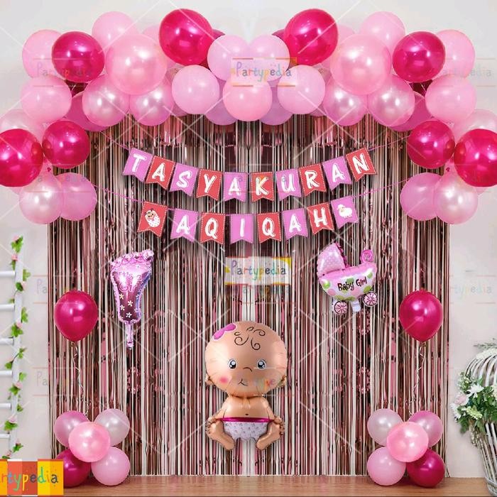 MUMPUNG PROMO PAKET DEKORASI AQIQAH ANAK PEREMPUAN - Rosegold LengkapTERLARIS