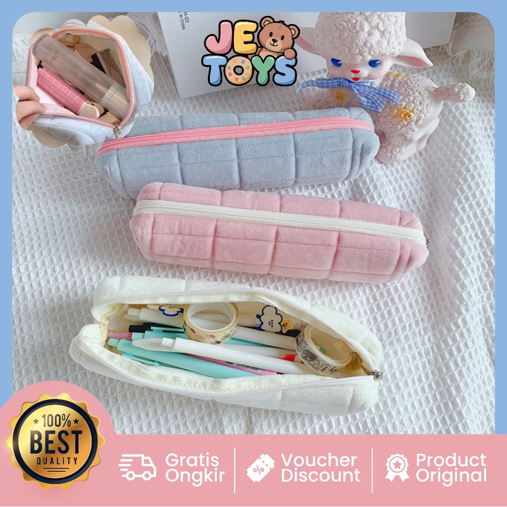 

Je Toys T5958 Kotak Pensil Bulu Make Up Pouch Tempat Pouch Pillow Korea Kotak Pensil Sleting Velvet Aesthetic Pastel