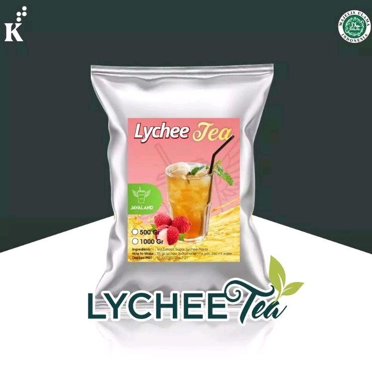

Javaland Bubuk Minuman Rasa Lychee Tea / Teh Leci 1Kg - Regular Plain | Es Teh
