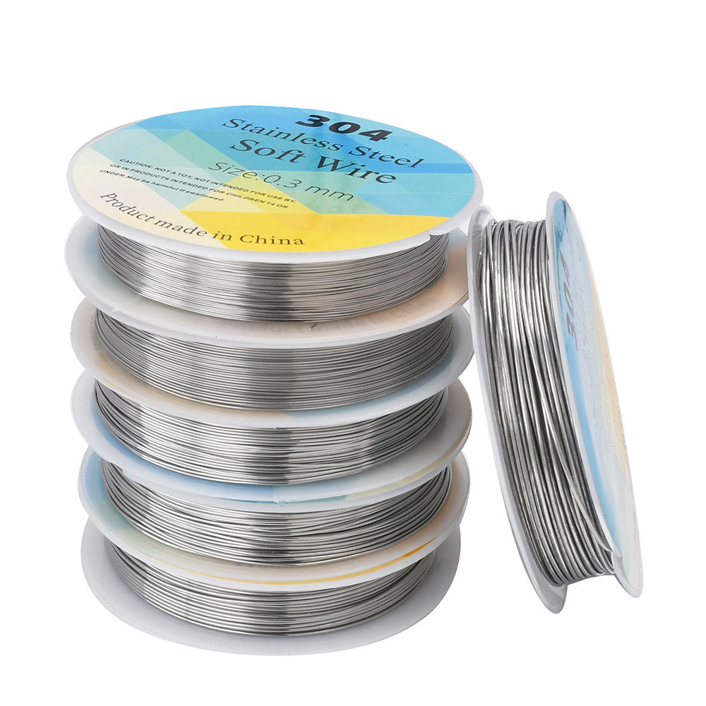 

20,22,24,26,28 Gauge 304 Stainless Steel Wire 0.3-0.8mm Craft Bailing Wire Sculpting Wire For Jewelry Making DIY Handcraft