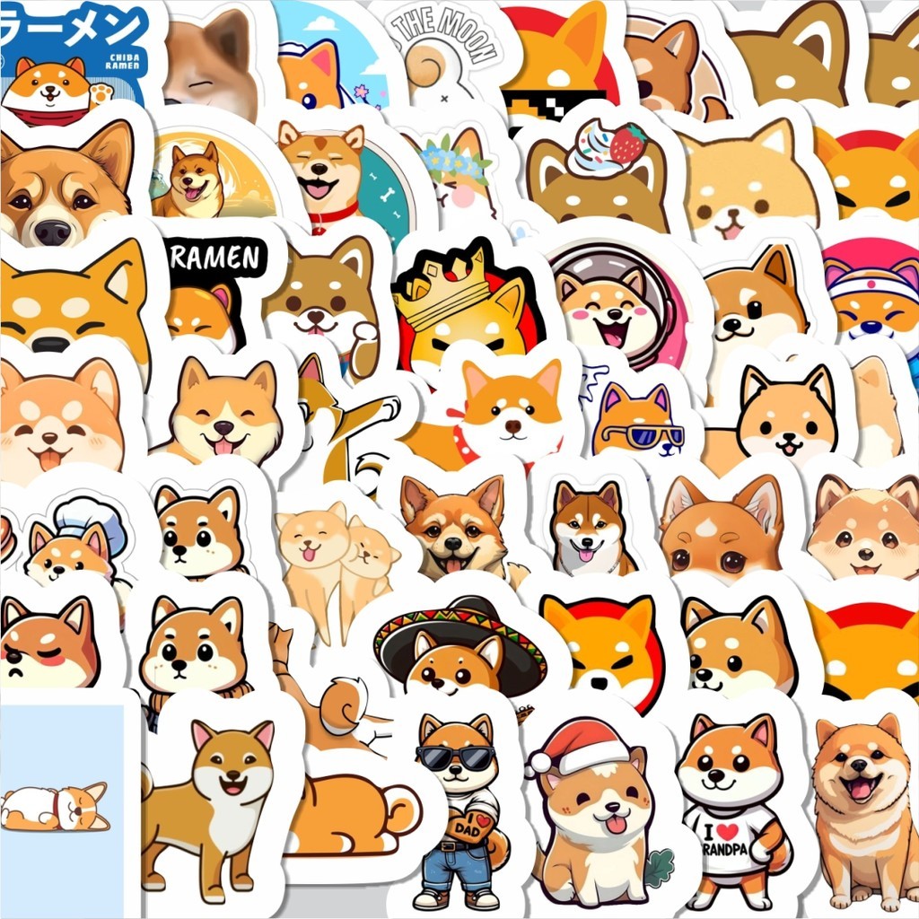 

Stiker Cutting Pack Stiker Hewan Shiba Corgi Isi 100Pcs Series Aesthetic Lucu Keren Untuk Koper Bahan Vynil
