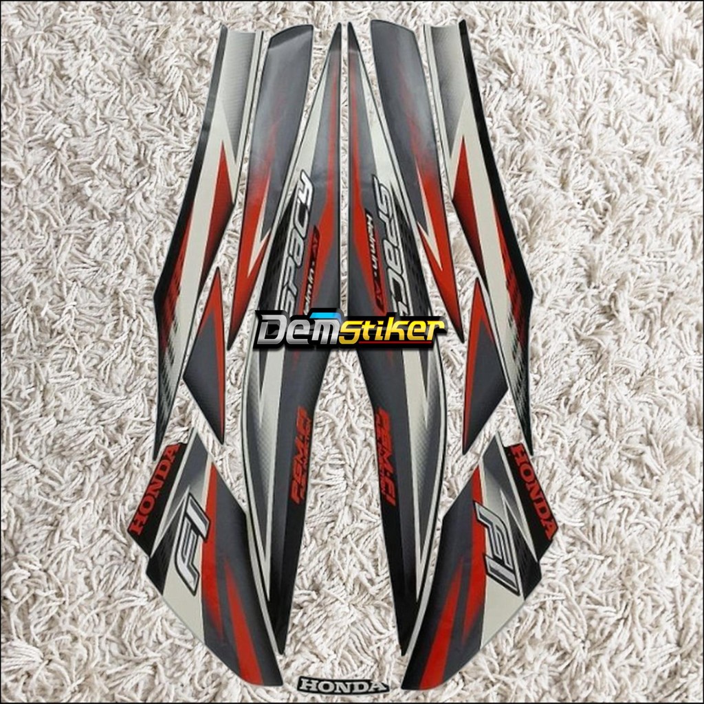 Striping Stiker Lis Bodi Honda Spacy 2014 Hitam Full