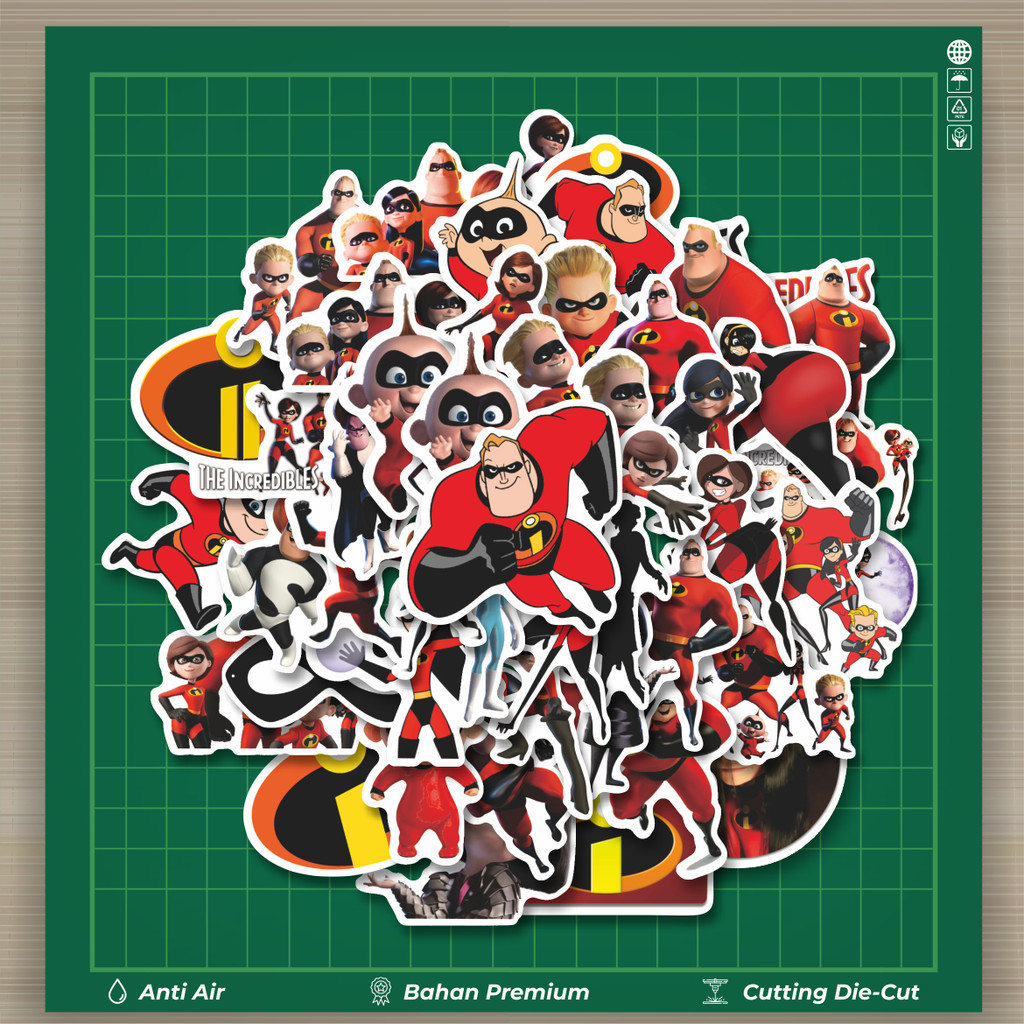 

HOT 50 PCS STIKER Sticker Kartun The Incredibles Stiker Fashion Cars Decal Dingin Kartu Album Custom Vinyl Anti Air- Sticker Aesthetic Buku Journal Koper Casing HP Tablet Laptop Helm Motor Botol Minum