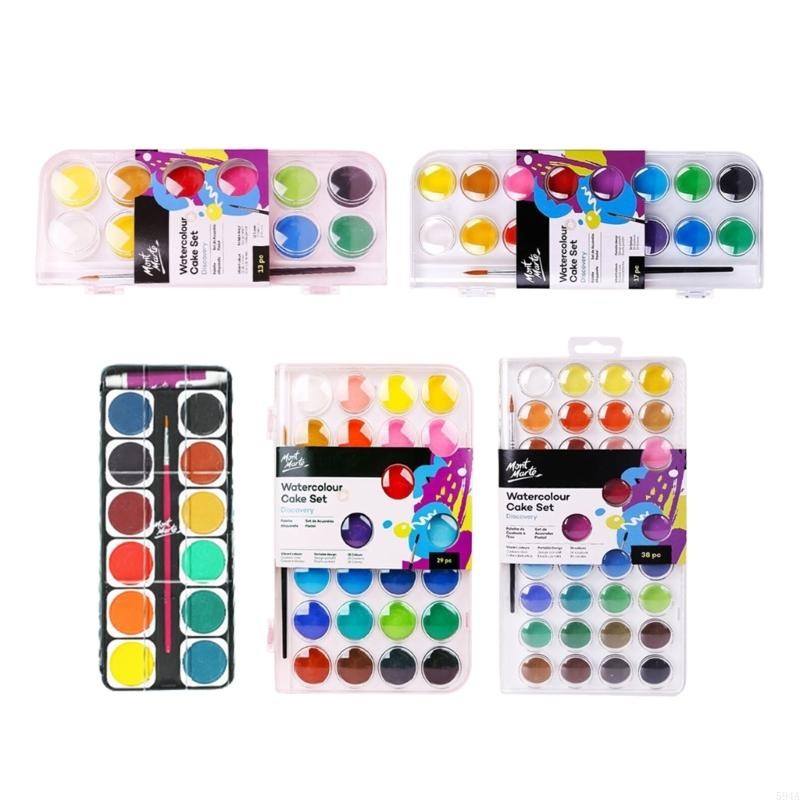 

594A Portable Solid Watercolor Pigments Paint Set Perfect for Students Kids Beginners