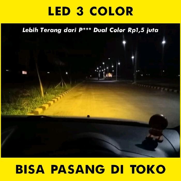 Foglamp LED 3 Warna Toyota Alphard Gen 2 Camry XV30 Corolla Altis E130 Fortuner Kijang Innova HB4 (F