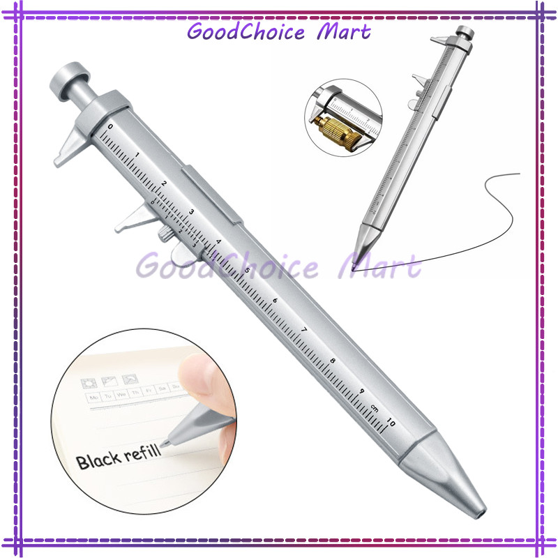 

Pen Pena Hitam Jangka Sorong Pena Pen Ukur Ballpoint Multifungsi Measuring Tool Scale Ruler